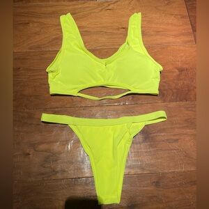 Neon Yellow Bikini Set